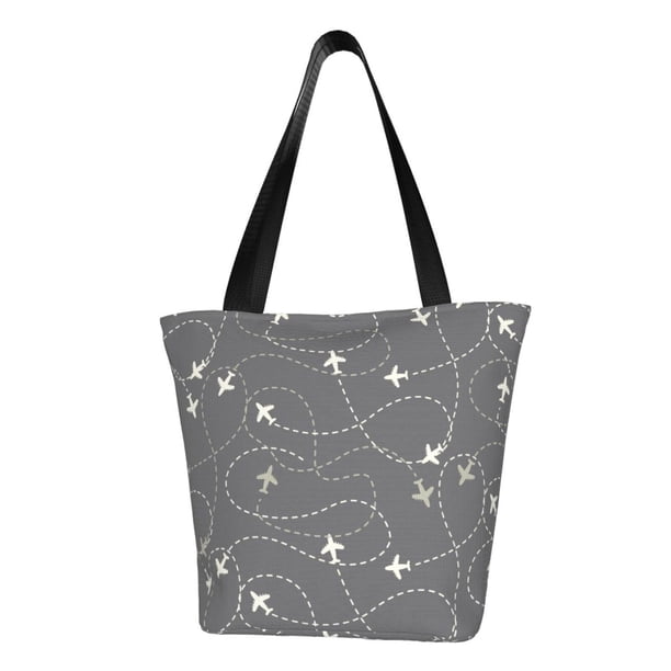 Easygdp Airplane Routes Around The World Bolso de Hombro para Mujer, Bolso Bandolera y Cartera de Mano Elegante para Uso Diario
