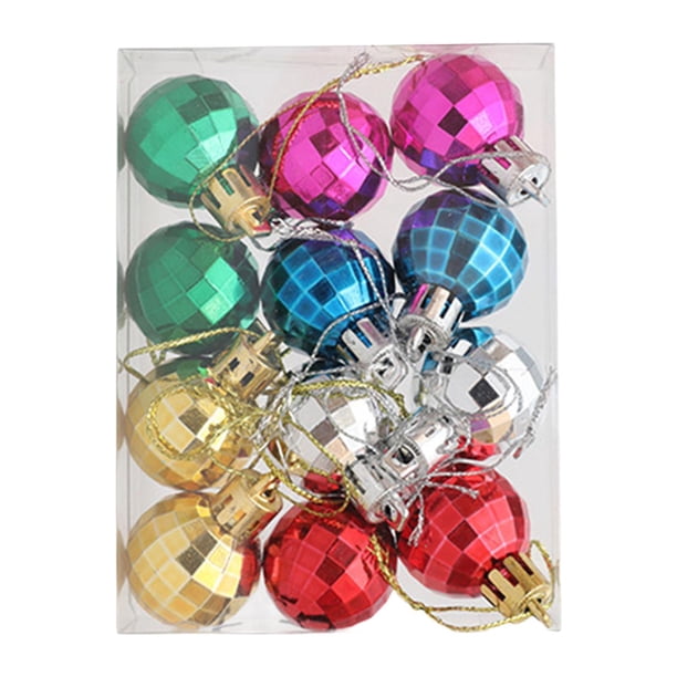 Adornos navideños Strade Fareast Limited 12 bolas para colgar en el árbol de Navidad Cuadrado