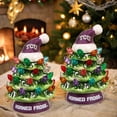 thumbnail image 3 of TCU Horned Frogs 2-Pack 4" Ceramic LED Christmas Tree Set, 3 of 3