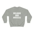 thumbnail image 2 of Melanin and Muscles Unisex Sweatshirt S-3XL Black is Beautiful Workout Gym, 2 of 5