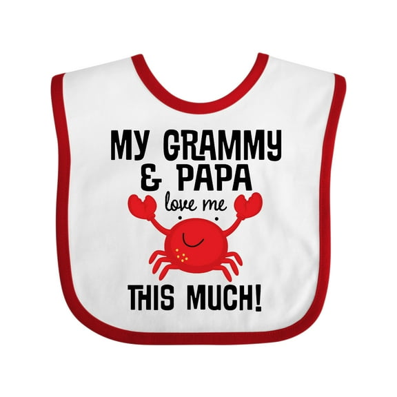 Inktastic Grammy and Papa Love Me Boys or Girls Baby Bib