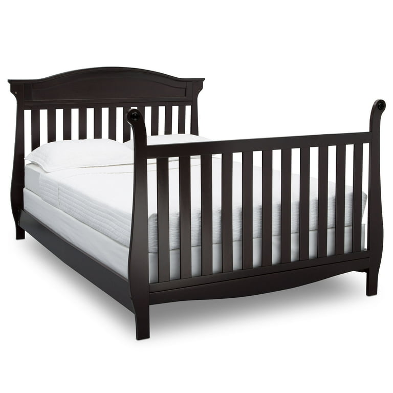 Delta Children Lancaster 4 in 1 Convertible Baby Crib Dark Chocolate