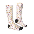 thumbnail image 3 of Fotbe Cartoon Birds & Flowers print Women's Men's Novelty Crew Socks Cotton Socks Knee High Socks for Walking,Running,Nurses,Pregnancy, 3 of 8