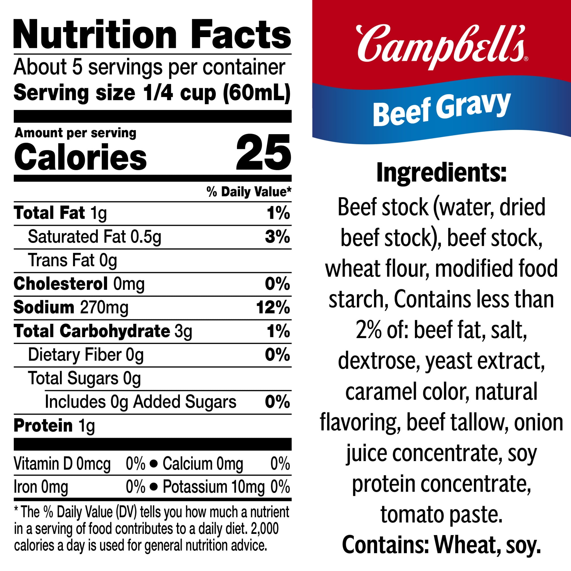 (12 pack) Campbell’s Beef Gravy, 10.5 oz Can