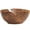 Brown Handmade Solid Round 11" x 11" x 5", variant on DecMode 11" Handmade Round Brown Teak Wood Decorative Bowl with Natural Grooves