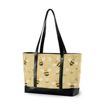 FORMRS Laptop Tote Bag for Women with 15.6" Computer Compartments Handbag, Cute Bee Pattern