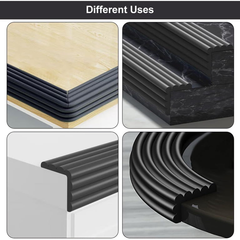 OLYCRAFT 6.8ft Bunk Bed Ladder Pads – Soft NBR Padding With Strong Adhesive, 3.2 Inch Wide, For Stair Comfort & Corner Protection (Black)