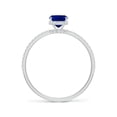 thumbnail image 2 of ANGARA Lab Grown 1 Ct Cushion Sapphire Ring with Lab Diamond for Women in 14K White Gold (Size-7x5mm) | September Birthstone, Anniversary, Jewelry Gift for Women | Lab-Grown Blue Sapphire Ring, 2 of 7