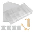 thumbnail image 2 of Caja organizadora de hilo de bordar, máquina de bobinado Manual de bobinas de plástico para punto de cruz, color blanco leche, 2 of 12