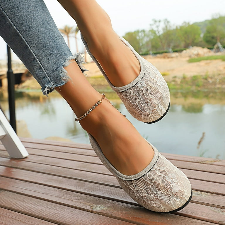RUYI Mesh Ballinas Women's Flat Shoes Slip-On Walking Ballerina Summer