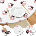 thumbnail image 4 of White Cow Bow Pattern Round Fitted Tablecloth with Elastic Edge,Dining Table Cover Waterproof,Outdoor Round Tablecloth for Camping,Dining,Indoor and Outdoor, 4 of 7