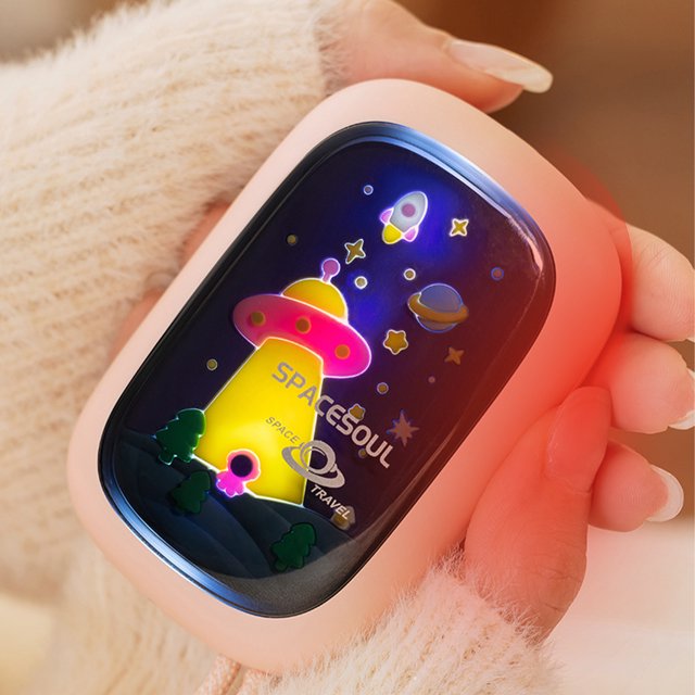 Danhjin Plastic Hand Warmer Lightweight Mini High Battery Capacity 2 Gear Temperature Control Ambient Night Light Can Be Used As A Portable Power Bank Hand Warmer