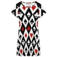 thumbnail image 3 of Gambling Casino Cards Dress Summer Street Style Dresses Female Short Sleeve Printed Sundress, 3 of 7