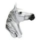 thumbnail image 5 of Estatua de cabeza de animal de resina para montar en la pared, escultura rústica realista, adorno artesanal Caballo Blanco 20x22cm, 5 of 9