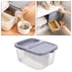 thumbnail image 3 of Contenedor de arroz de 10 litros, organizador de cocina para despensa con tapas selladas, grano para Gris, 3 of 9