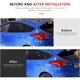thumbnail image 4 of Riwesomey Paquete de 2 persianas para ventana trasera de coche, embellecedores de decoración para coche, cubierta protectora Exterior, suministros de Ventana automotriz Negro brillante Riwesomey VI016758-02B, 4 of 6