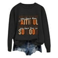 thumbnail image 4 of Women Crew Neck Pullover Women's Sweatshirt Dress 2026 Women Oversize Sweatshirts Long Sleeve Crewneck Letter Printed Lightweight Loose Sweatshirts Blouse Top S, 4 of 7