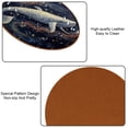 thumbnail image 5 of Whale 6PCS Round Microfiber Leather Coasters, 11x11cm/4.3x4.3in, Drink Coaster Set for Home and Office, Table Coasters, Black Mats for Cups and Glasses, 5 of 6