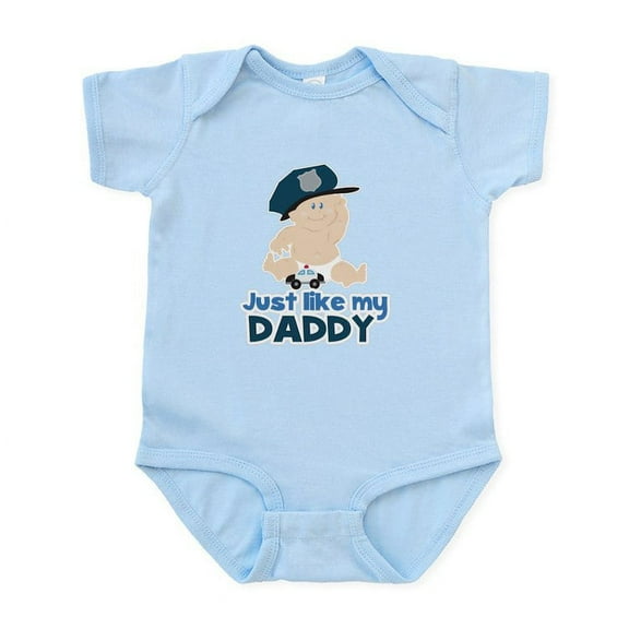 CafePress - Baby Cop Just Like My Daddy Police Infant Bodysuit - Baby Light Bodysuit, Size Newborn - 24 Months
