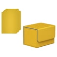thumbnail image 2 of Caja para más de 100 cartas coleccionables con fundas premium y cierre magnético Amarillo, 2 of 9