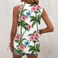thumbnail image 4 of Bbyeadc Womens Tank Top Hawaiian Tropical Print Sleeveless Tank Top Square Neck Shirt Beach Vacation Everyday Wear,Green (L), 4 of 4