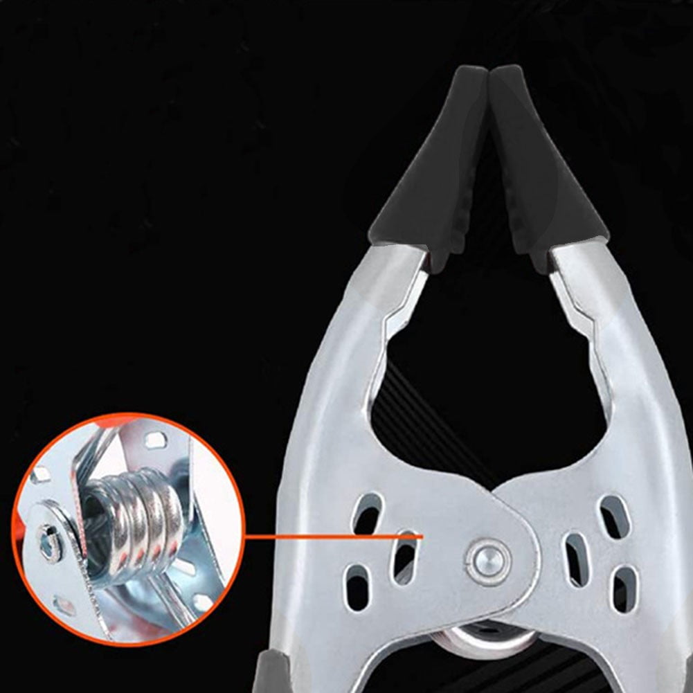 4Pack 6Inch Spring Clamp Large Super Heavy Duty Spring A-Shaped Metal Clamps Black / Silver Galvanized Large Muslin Clamps Tool Smile Home