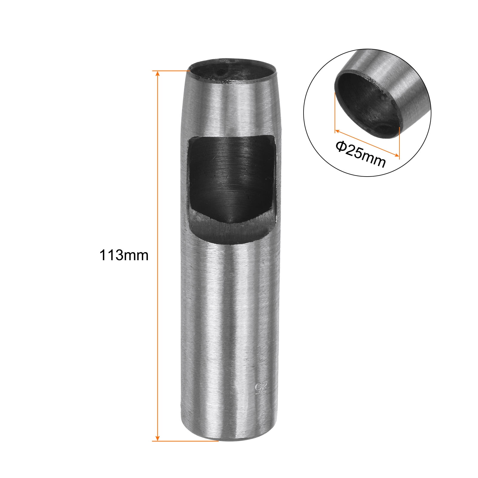 Uxcell Hollow  Punch Tool 25mm Hole Punch Carbon Steel for Watch Belts Leather