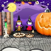 Halloween Black Bird Decoration, Halloween Birds Plush Ornaments Tiered Tray for Figurine Party Table Shelf Home, Featherly Birds for Halloween