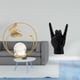 thumbnail image 2 of Escultura de metal con forma de bola de cristal, adorno de escritorio, estatua, soporte para pasillo, chimenea, dormitorio, sala de estar, oficina, ge, 2 of 8