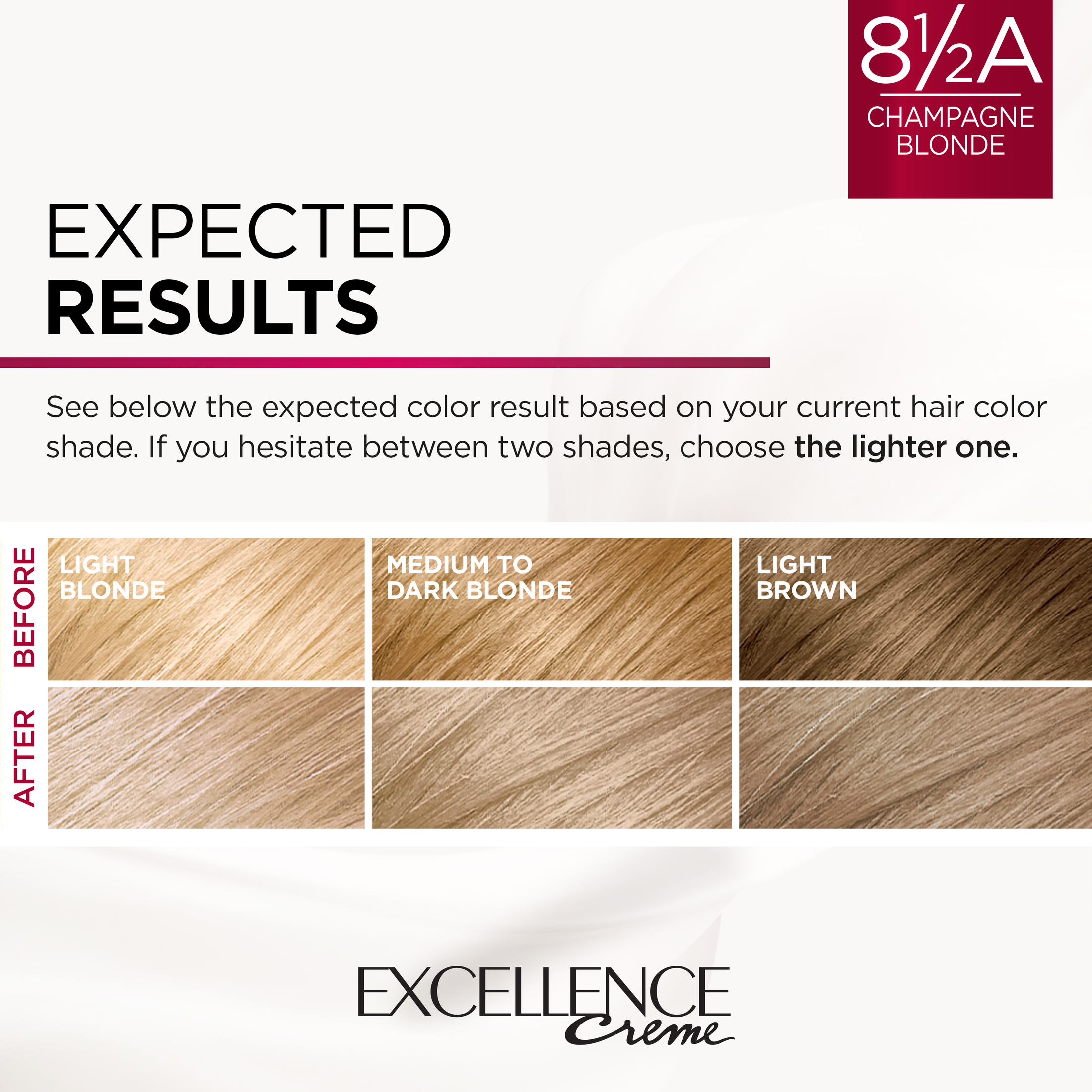 L'Oreal Paris Excellence Creme Level 3 Permanent Hair Color Kit, 8 1/2A Champagne Blonde - image 5 of 8