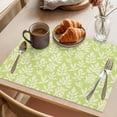 thumbnail image 3 of Simple Daisy Silhouette Placemats Set of 1, Retro Flowers Green Patterns Non-Slip Place Mats Washable Table Mats for Kitchen Dining Table Decorations Indoor/Outdoor, 3 of 9