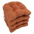 thumbnail image 3 of 16-inch Solid Microsuede U-shaped Tufted Chair Cushions (Set of 2), 3 of 5