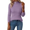 thumbnail image 2 of Turtleneck Sweater for Women Long Sleeve Slim Fit Lightweight Base Layer Knit Tops, S, 2 of 6