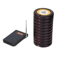 thumbnail image 1 of Restaurant Pager System, Wireless Coaster Pager System R100 with 10pcs Coaster Pagers for Dessert Shop for Food Truck US Plug, 1 of 7