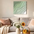 thumbnail image 6 of Canvas Wall Art Sage Green Canvas Art Print Ombre Stripes Geometric Color Gradient Pictures Wall Decor for Living Room Bedroom Artwork Decorations Stretched Framed Ready to Hang 8"x8", 6 of 9