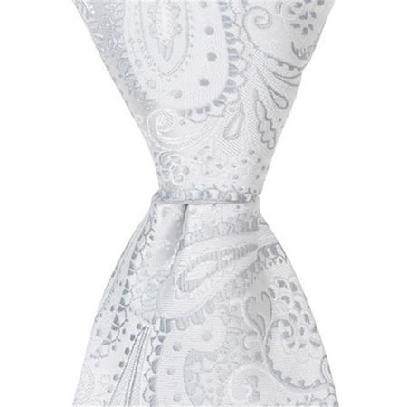 

Matching Tie Guy 5298 XS27 - 11 in. Zipper Necktie - White & Silver Paisley- 24 Month to 4T