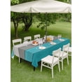 thumbnail image 3 of Outdoor Tablecloth with Umbrella Hole and Zipper, Turquoise Wood Grain Rectangle Table Cloth 52x70 Inch Waterproof Tablecloth, Country Retro Wooden Plank Gray Picnic Table Cover for Patio Camping, 3 of 7