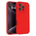 thumbnail image 1 of PANDACO Soft Shell Matte Red Case for iPhone 16 Pro, 1 of 3