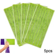 5 Pack Reusable Microfiber Mop Pads for Swiffer Wet Jet Vacuum Cleaner Washable,29*15cm
