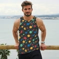 thumbnail image 6 of Pofeuu Vintage Records Print Men's Workout Tank Tops Sleeveless Muscle Gym Shirt Quick Dry-3X-Large, 6 of 7