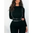 thumbnail image 4 of LovelyWholesale Long Sleeve Round Neck Round Neck Skinny Stretchy Women's Plus Jumpsuit, 4 of 4