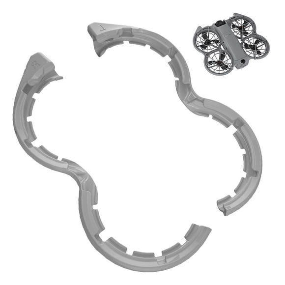 Protecteurs d'Hélice de Drone pour DJI Avata 2, Anneaux Anti-Collision à Haute Robustesse avec Housse de Protection, Accessoires de Pare-Chocs pour Sécurité de Vol Améliorée, Gris, Lot de 2
