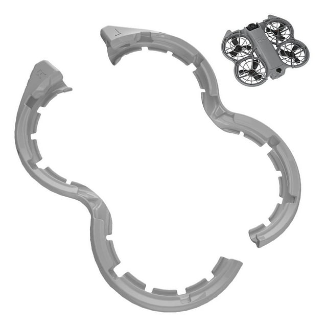 Drone Propeller Guards for DJI Avata 2, High Toughness Anti-Collision Rings Protective Cover, Enhanced Flight Safety Bumper Accessories, Gray 2-Pack