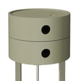 thumbnail image 4 of HLR Modern Round Wood Nightstand with Drawer, 2-Tier End Table for Living Room, Bedroom, Green, 4 of 7