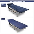 thumbnail image 4 of REDCAMP Padded Camping Cots for Adults 500lbs, Portable Folding Sleeping Cot with Mattress Pad, Heavy Duty Thick Frame for Outdoor Travel Indoor Home, Blue, 4 of 14