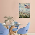 thumbnail image 2 of GooTPa Modern American Flag Framed Canvas Wall Art for Living Room, 4th of July Large Patriotic Floral Poster for Bedroom, Wrapped Canvas Prints Artwork Americana Pictures Wall Decor - 12x16in, 2 of 5