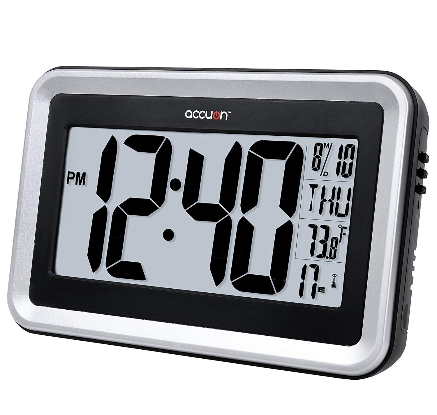 Large Atomic Radio controlled Self setting Digital Wall Clock With Large Atomic Radio controlled Self setting Digital Wall Clock With