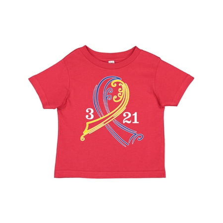 

Inktastic Down Syndrome Ribbon 3 21 Boys or Girls Toddler T-Shirt