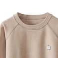 thumbnail image 4 of Children's Winter Solid Color Long-Sleeved Crew Neck Warm Home Pajamas Base Shirt, 4 of 5