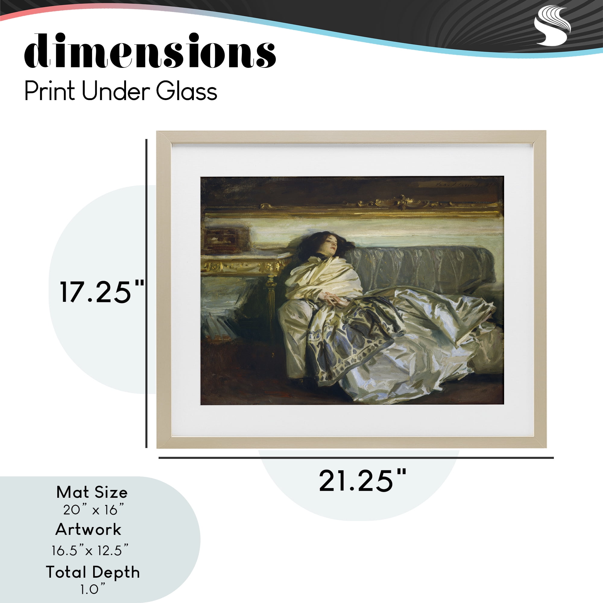 Stupell Industries Restful Woman Classic Birch Framed Print Under Glass, design by Lil' Rue